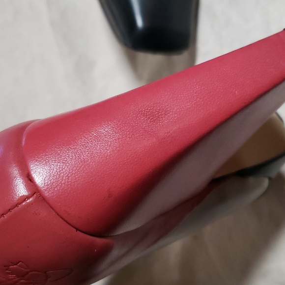 John Fluevog Portside Chunky Heel Color Block Pump - Picture 9 of 12